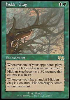 Hidden Stag (Urza's Saga) Light Play