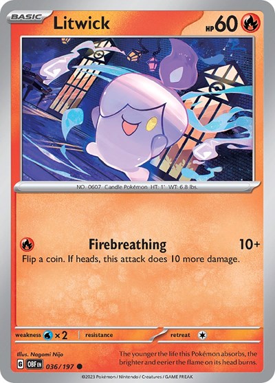 Litwick (Scarlet and  Violet: Obsidian Flames) Near Mint