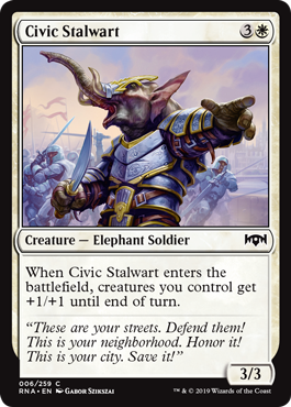 Civic Stalwart (Ravnica Allegiance) Light Play Foil