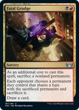 Fatal Grudge (Streets of New Capenna) Light Play Foil