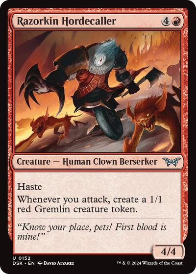 Razorkin Hordecaller (Duskmourn: House of Horror) Near Mint Foil