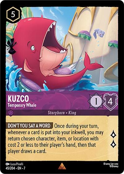 Kuzco - Temporary Whale (Archazia's Island) Near Mint