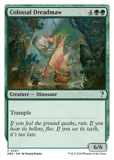 Colossal Dreadmaw (White Border) (Mystery Booster 2) Near Mint