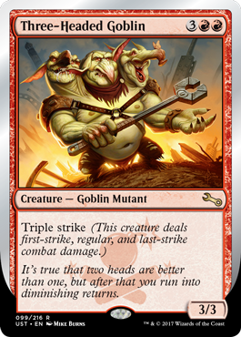 Three-Headed Goblin (Unstable) Light Play