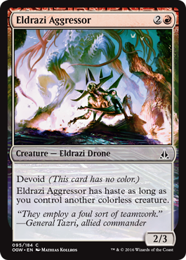 Eldrazi Aggressor (Oath of the Gatewatch) Light Play Foil