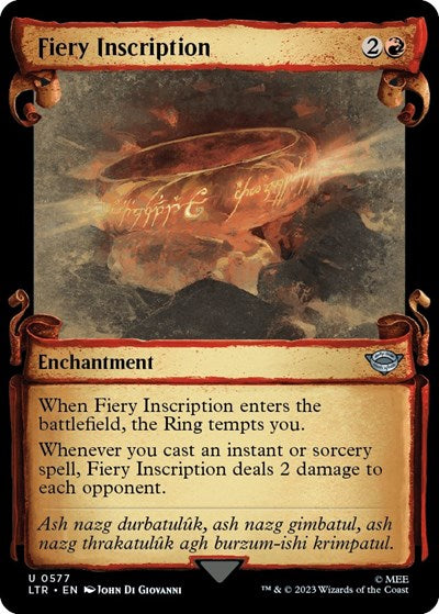 Fiery Inscription (Showcase Scrolls) (Universes Beyond: The Lord of the Rings: Tales of Middle-earth) Light Play