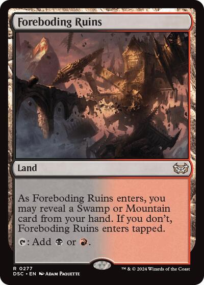 Foreboding Ruins (Commander: Duskmourn: House of Horror) Light Play