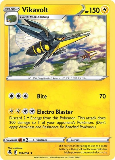 Vikavolt (SWSH08: Fusion Strike) Near Mint Reverse Holofoil