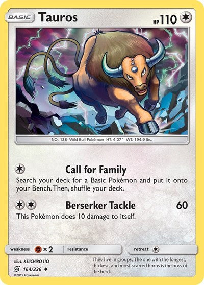 Tauros (SM - Unified Minds) Near Mint Reverse Holofoil