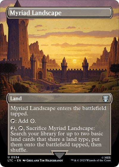 Myriad Landscape (Borderless) (Commander: The Lord of the Rings: Tales of Middle-earth) Light Play