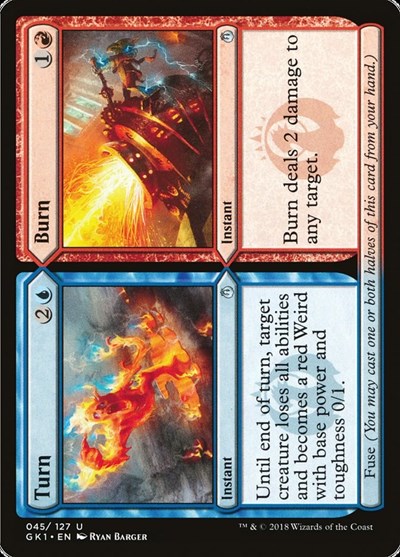 Turn // Burn (Guilds of Ravnica: Guild Kits) Light Play