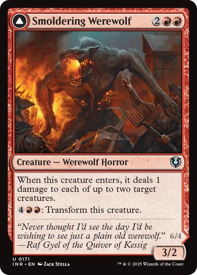 Smoldering Werewolf (Innistrad Remastered) Light Play Foil