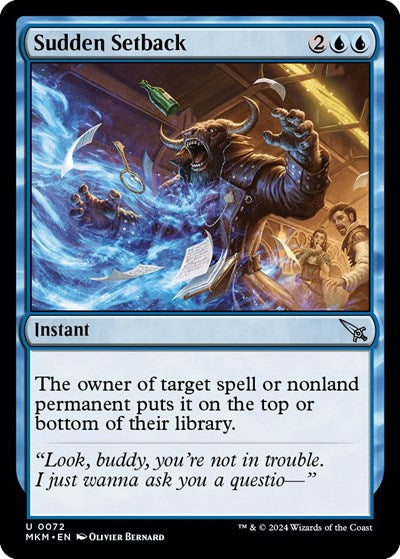 Sudden Setback (Murders at Karlov Manor) Light Play Foil