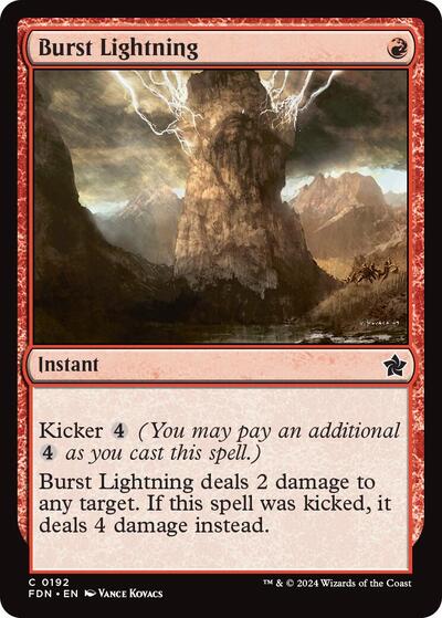 Burst Lightning (Foundations) Light Play Foil