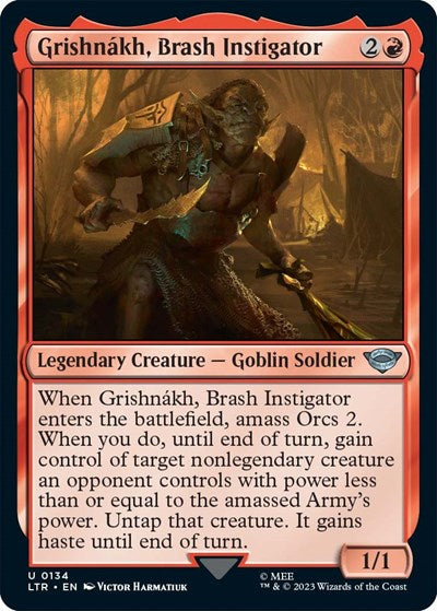 Grishnakh, Brash Instigator (Universes Beyond: The Lord of the Rings: Tales of Middle-earth) Near Mint Foil