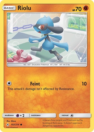 Riolu (SM - Unbroken Bonds) Near Mint Reverse Holofoil