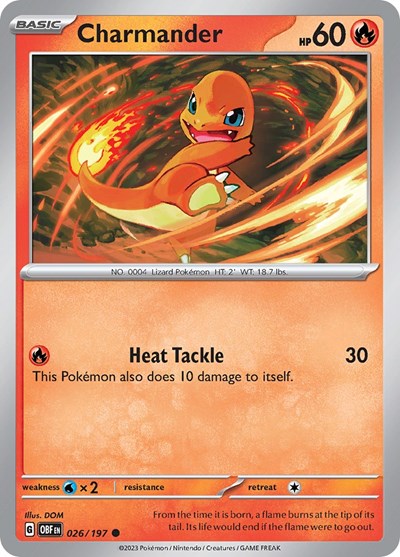 Charmander (Scarlet and  Violet: Obsidian Flames) Near Mint