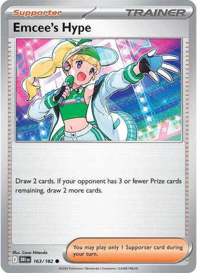 Emcee's Hype - 163 (SV10: Destined Rivals) Near Mint Reverse Holofoil