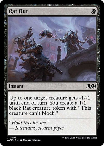 Rat Out (Wilds of Eldraine) Light Play Foil