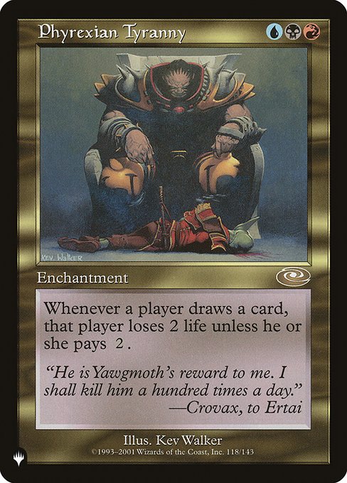 Phyrexian Tyranny (The List) Light Play