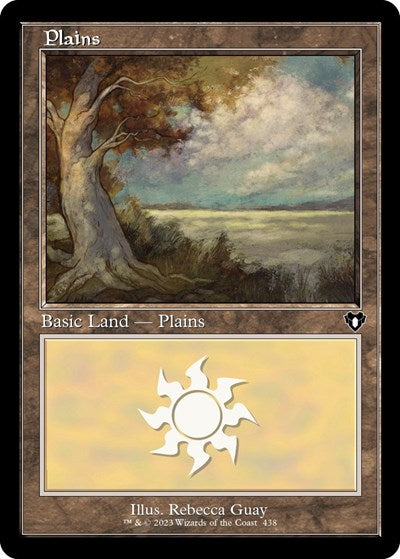 Plains (438) (Retro Frame) (Commander Masters) Near Mint Foil
