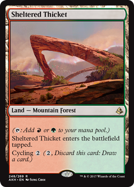 Sheltered Thicket (Amonkhet) Light Play
