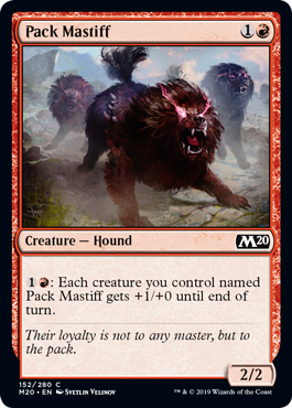 Pack Mastiff (Magic 2020 Core Set) Light Play Foil
