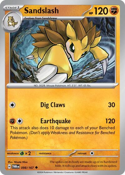 Sandslash (SV06: Twilight Masquerade) Near Mint