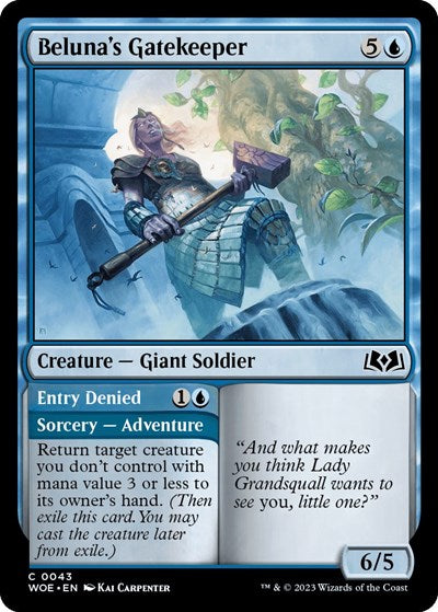 Beluna's Gatekeeper (Wilds of Eldraine) Light Play Foil