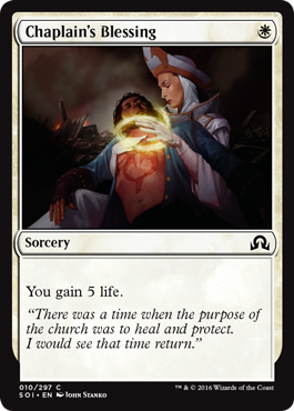 Chaplain's Blessing (Shadows Over Innistrad) Light Play Foil