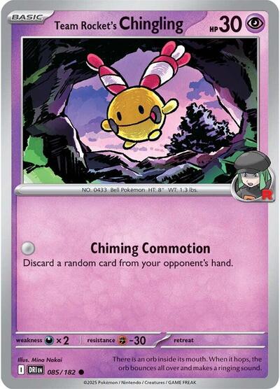Team Rocket's Chingling (SV10: Destined Rivals) Near Mint Reverse Holofoil