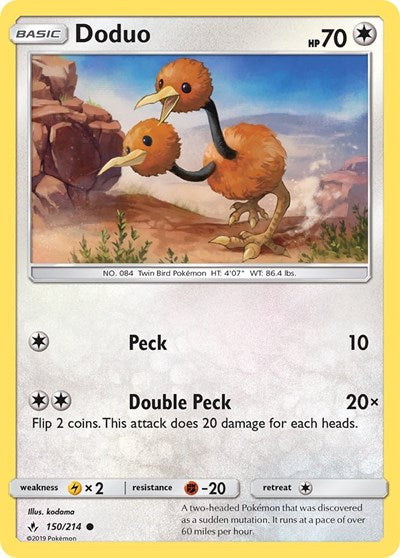 Doduo (SM - Unbroken Bonds) Near Mint Reverse Holofoil
