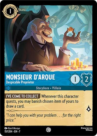 Monsieur D'Arque - Despicable Proprietor (Archazia's Island) Near Mint