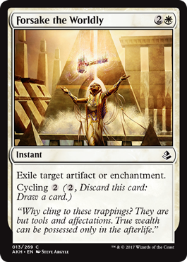 Forsake the Worldly (Amonkhet) Light Play Foil