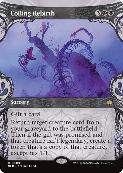 Coiling Rebirth (Showcase) (Bloomburrow) Light Play