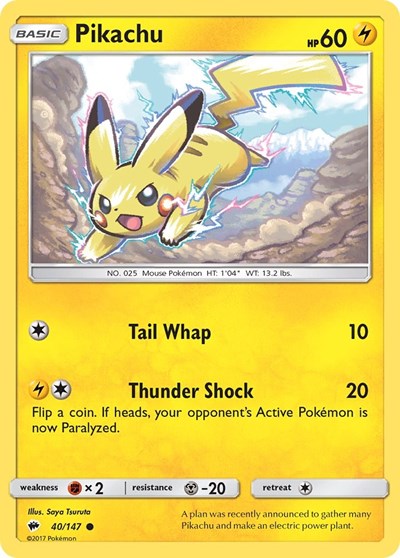 Pikachu (SM - Burning Shadows) Near Mint