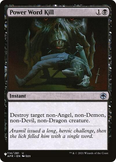 Power Word Kill (The List) Near Mint