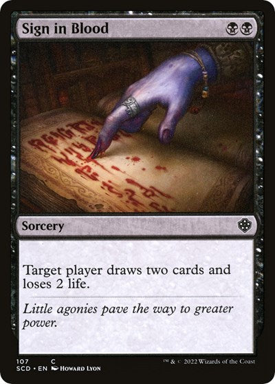 Sign in Blood (Commander 2022 Starter Decks) Light Play