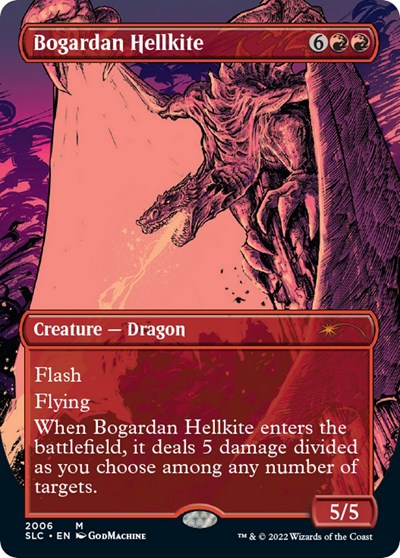 Bogardan Hellkite (Borderless) (Secret Lair: 30th Anniversary Countdown Kit) Light Play
