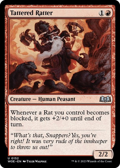 Tattered Ratter (Wilds of Eldraine) Light Play Foil