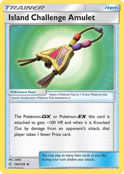 Island Challenge Amulet (SM - Cosmic Eclipse) Near Mint Reverse Holofoil