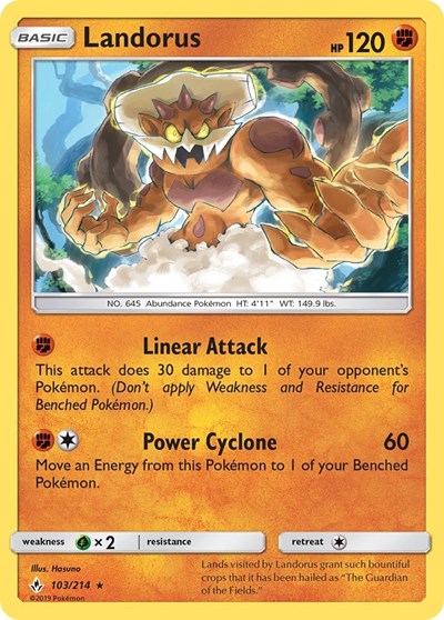 Landorus (SM - Unbroken Bonds) Near Mint Reverse Holofoil