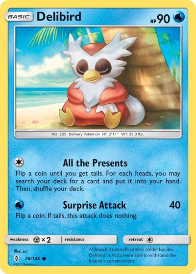Delibird (SM - Guardians Rising) Near Mint