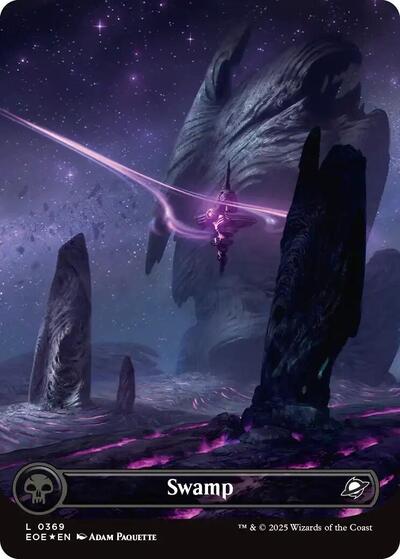 Swamp (0369) (Borderless) (Galaxy Foil) (Edge of Eternities) Near Mint Foil