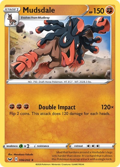 Mudsdale (SWSH01: Sword & Shield Base Set) Near Mint Reverse Holofoil