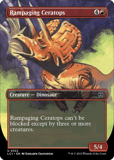 Rampaging Ceratops (Borderless) (The Lost Caverns of Ixalan) Near Mint