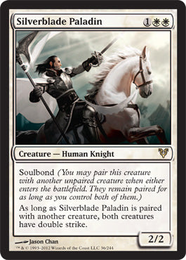 Silverblade Paladin (Avacyn Restored) Light Play