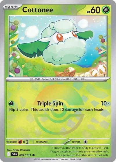Cottonee (Poke Ball Pattern) (SV: Prismatic Evolutions) Near Mint Holofoil