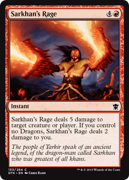 Sarkhan's Rage (Dragons of Tarkir) Light Play Foil