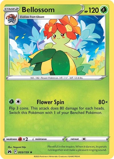 Bellossom (Crown Zenith) Near Mint Reverse Holofoil